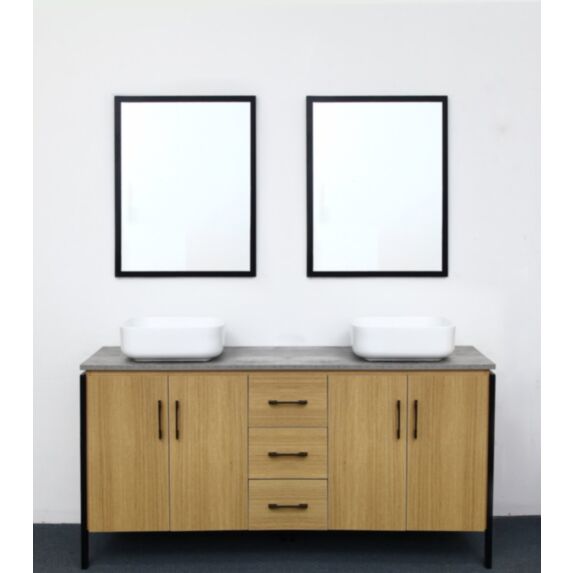 Set de 2 miroirs meuble salle de bain Moana 150 cm