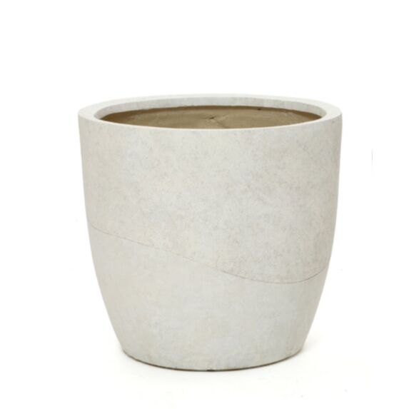 Pot jardin en fibre d'argile Coral L Ø44cmx41cm beige