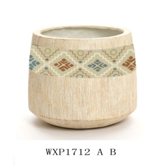 Pot jardin en fibre d'argile Terra M Ø28cmx24cm beige