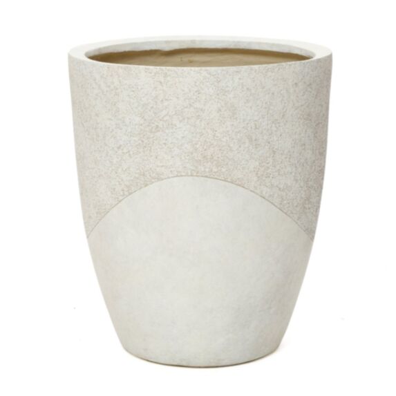 Pot jardin en fibre d'argile Amber L Ø44cmx52cm beige