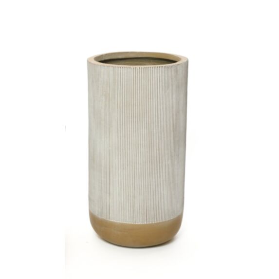 Pot jardin en fibre d'argile Savanna L Ø44cmx78,5cm beige