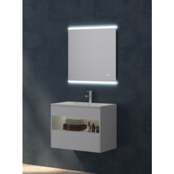 Meuble salle de bain avec miroir led 60cm Keco