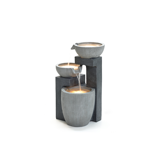 Fontaine 3 cascades avec lumière led 2 m