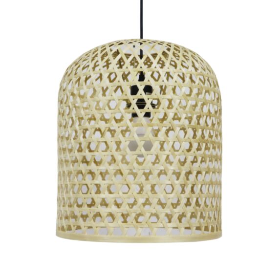 Suspension Floréa rotin ronde 34x38cm