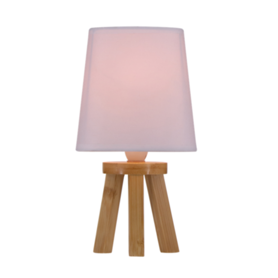 Lampe de table Elora céramique naturel Ø13x24cm blanc