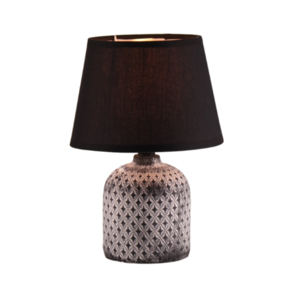 Lampe de table Mila Ø17x24,5cm céramique naturel noir
