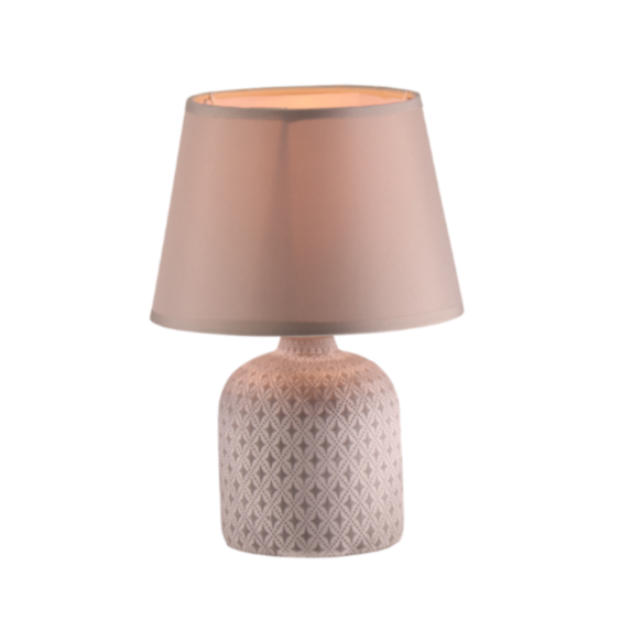 Lampe de table Mila Ø17x24,5cm céramique naturel beige