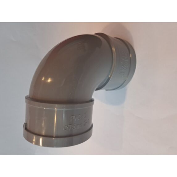 Coude PVC non pression 75mm 87°