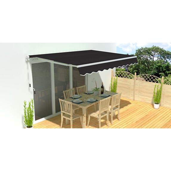 Store banne sans cassette 395 x 300 cm anthracite