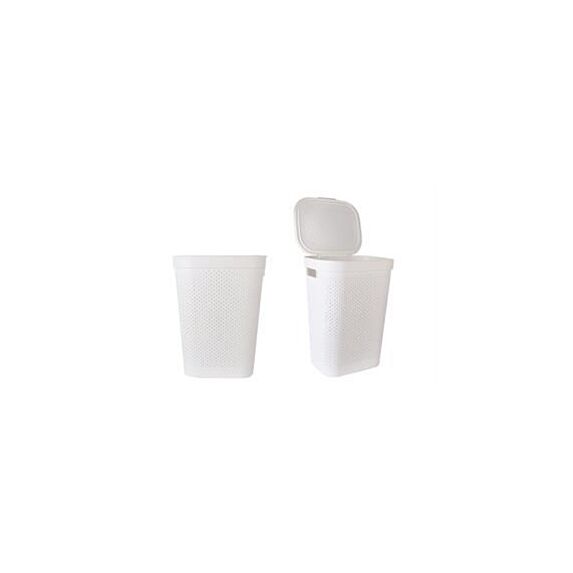Coffre à linge 80L blanc