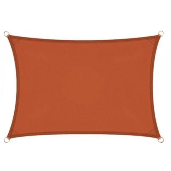 Voile d'ombrage rectangle terracotta 4x3m