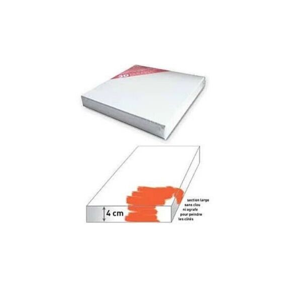 Châssis beaux-arts entoilé coton 3D ENTRY agrafé 20x20cm N°221 - BERGE