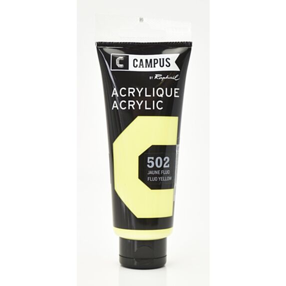 Acrylique tube 100mL jaune fluo - CAMPUS