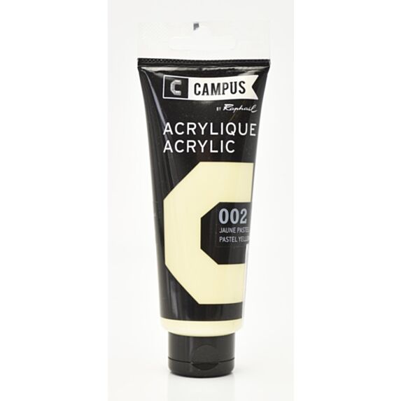 Tube d'Acrylique Jaune Pastel 100ml - CAMPUS