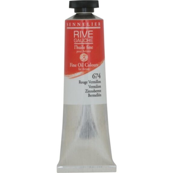 Peinture à l'huile fine vermillon 40 mL - RIVE GAUCHE