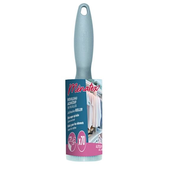Rouleau adhésif attrape poils 70 feuilles - MENATEX