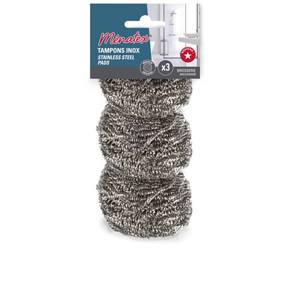 Set de 3 tampons inox - MENATEX