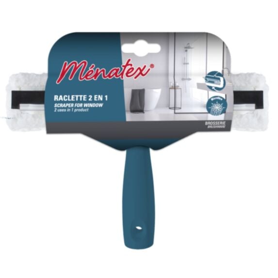 Raclette à vitres 2 en 1 25 cm - MENATEX