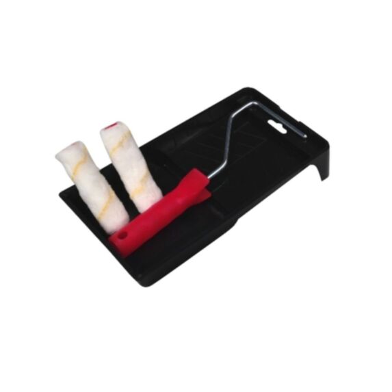Set de 4 pièces mini rouleau 10 cm peinture mate et satinée - SAVY