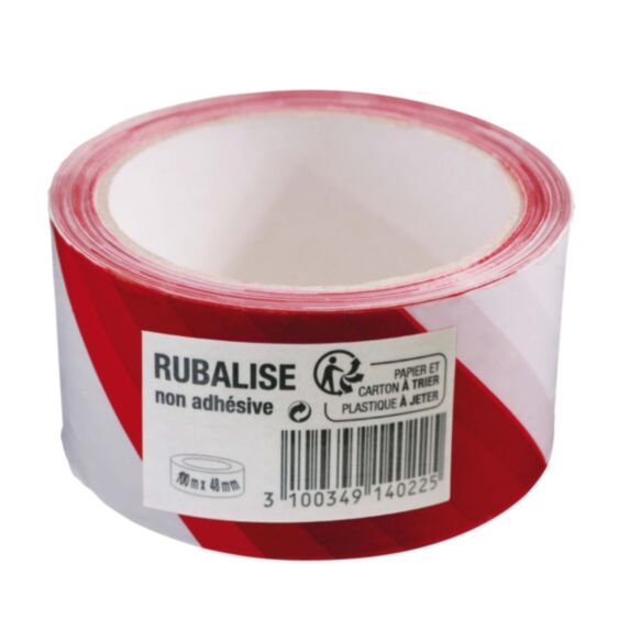 Ruban de balisage Rouge et Blanc 100mx48mm