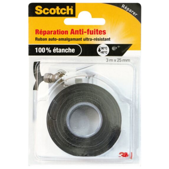 Anti-fuites auto-amalgamant noir 3mx25mm - SCOTCH™