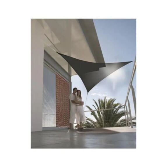 Voile triangulaire 3 x 3 m Suntiss ardoise - JARDIN PRIVE