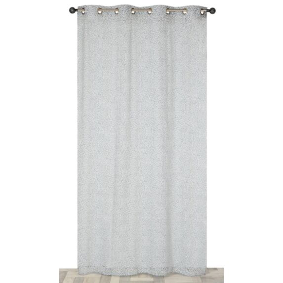 Voilage jacquard animal 140 x 240 cm gris - CARPENTIER
