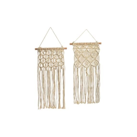 Décoration murale macramé 25 x 66 cm