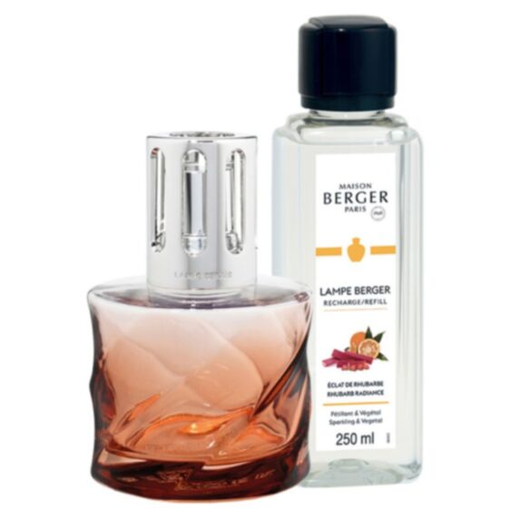 Coffret lampe spirale rose + parfum 250 mL - MAISON BERGER