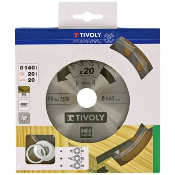 Lame de scie circulaire pour bois/plâtre Ø140 mm- TIVOLY