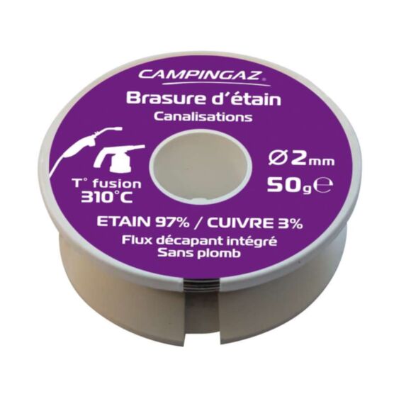 Fil à souder étain 97% / Cu 3% Ø2 50g - CAMPINGAZ