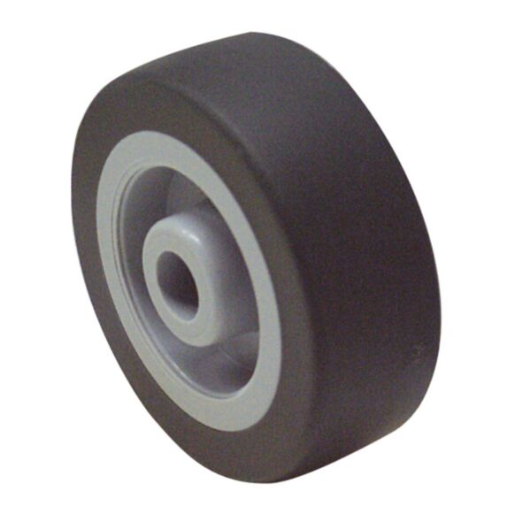 Roue multi usage caoutchouc gris non tâchant Ø50 charge supportée 35 kg