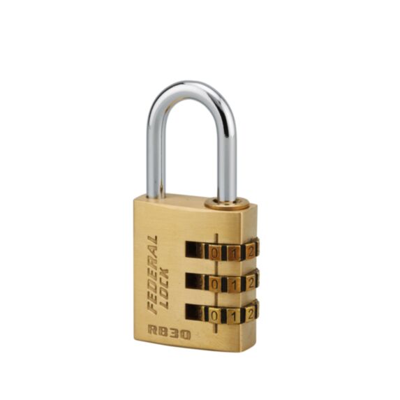 Cadenas à Combinaison Modifiable RB30 Laiton 30mm - THIRARD