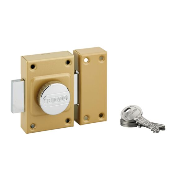Verrou de porte modèle Concorde 45 mm bronze - THIRARD