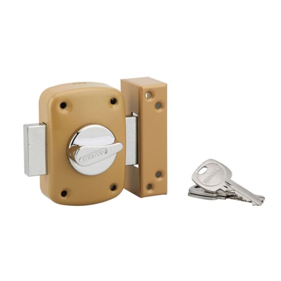 Verrou de sûreté Corvette cylindre 45mm pour porte à recouvrement