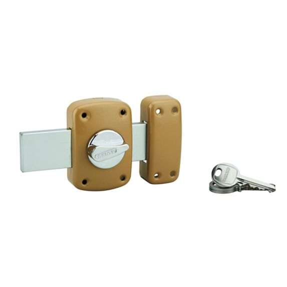 Verrou corvette bouton/cylindre 30p160 bronze - THIRARD