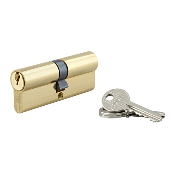 Cylindre 5 goupilles SA 40x40mm 3 clés laiton - THIRARD