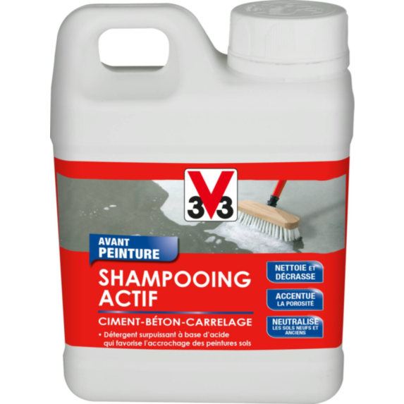 Shampooing actif sol intérieur/extérieur avant peinture 1 L - V33