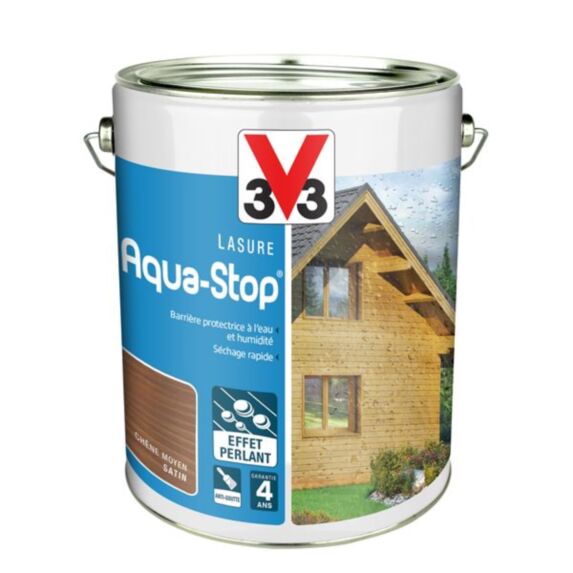 Lasure aquastop chêne moyen 5L - V33