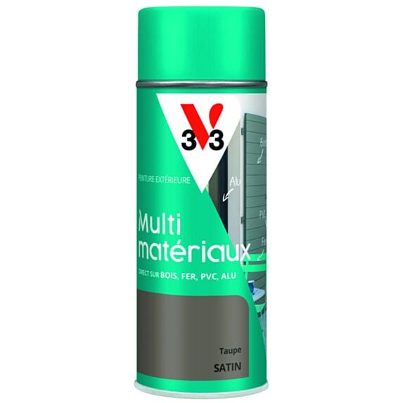 Bombe de peinture multimatériaux taupe 400ml