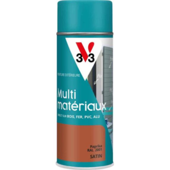 Peinture aérosol multimatériaux DP paprika 400 mL - V33