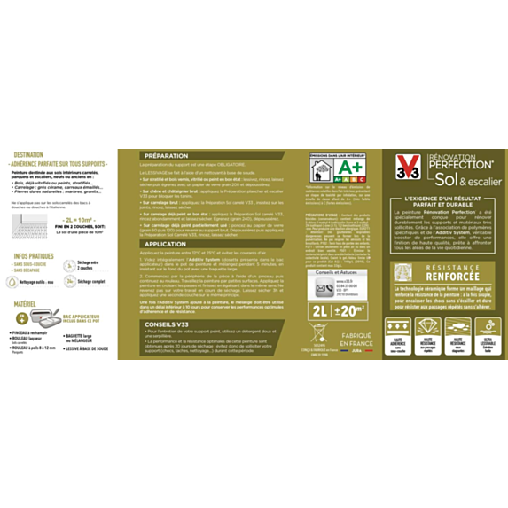 PEINTURE V33  RENO PERFECTION SOL & ESCALIER ®  TARMAC 750 ML