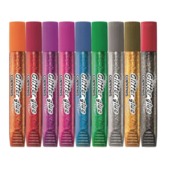 Set de 9 stylos glue Color'Peps glitter - MAPED