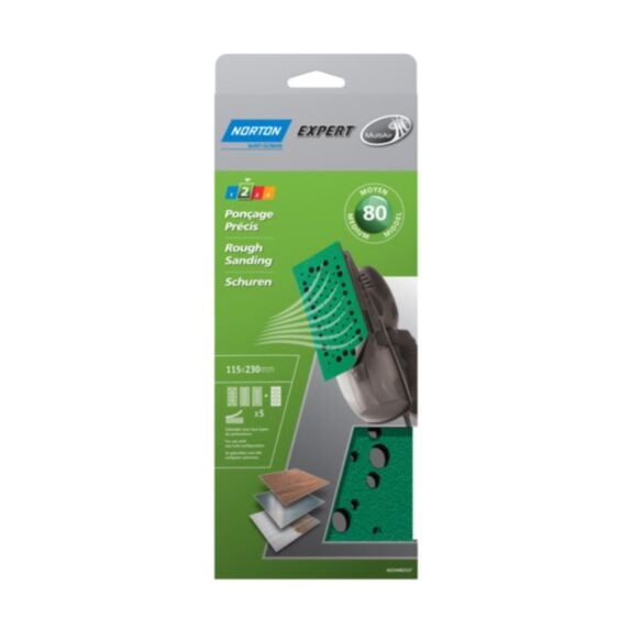 5 patins multi-Air 115x230 Grain 80 - NORTON
