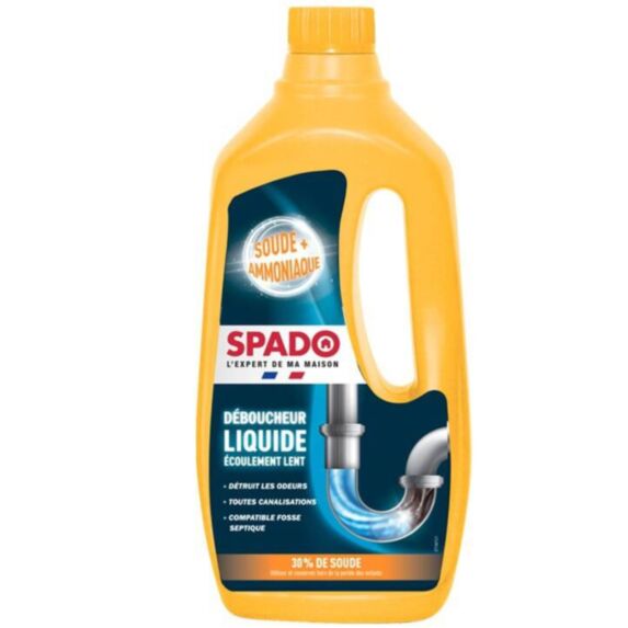 Déboucheur Cuisine & Salle de Bain Spécial Écoulement Lent 1 L - SPADO