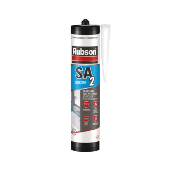 Mastic SA2 Sanitaire tous supports translucide 280ml - RUBSON
