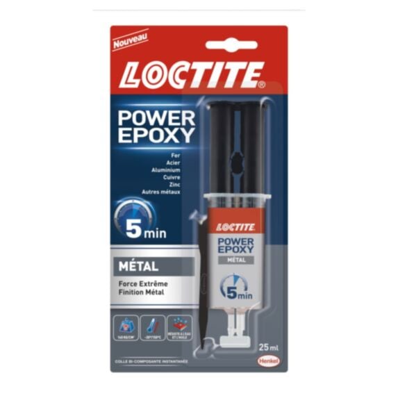 Colle epoxy rapide 5 min invisible seringue 25 ml - LOCTITE