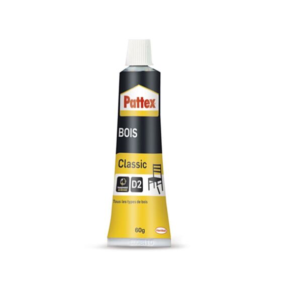 Colle à bois Classic tube 60g transparent intérieur et extérieur - PATTEX