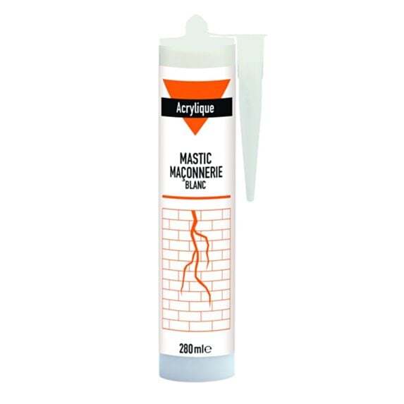 Mastic Acrylique Maçonnerie blanc 280ml x 25 - RUBSON