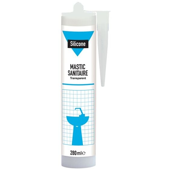 Mastic sanitaire Silicone transparent 280ml x 25 - RUBSON